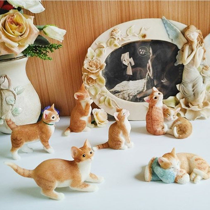 Süße Katzen Familie Ornamente