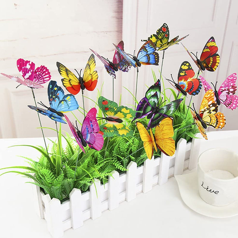 Garten Simulation Schmetterling Dekoration (24 Stücke/1 Set)
