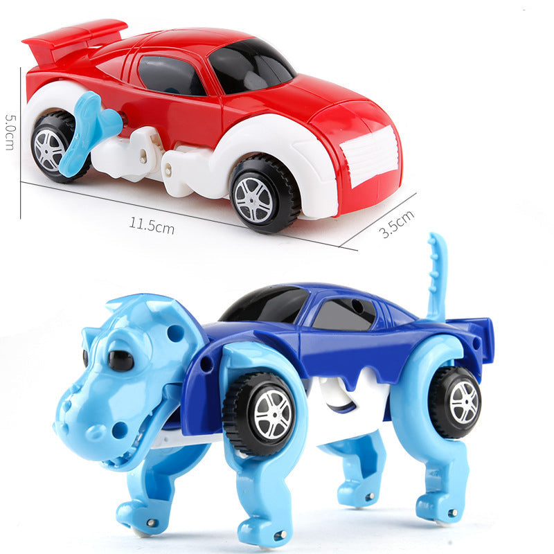 Hund verwandelt Auto Spielzeug