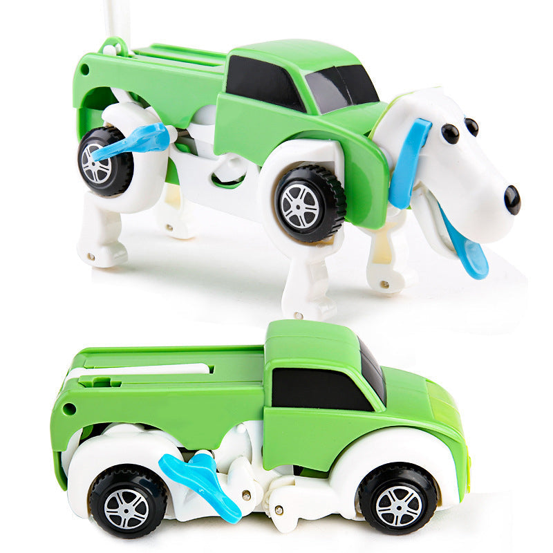 Hund verwandelt Auto Spielzeug