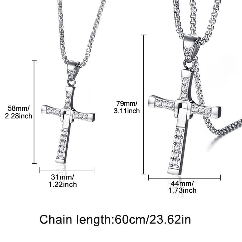 Withinhand Kreuz Titan Stahl Halskette