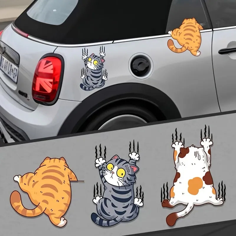 Niedliche Katze Cartoon Auto Aufkleber(3 Stück)