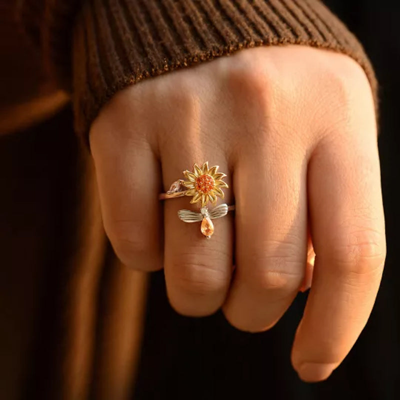 Sonnenblume Fidget Spinner Ring